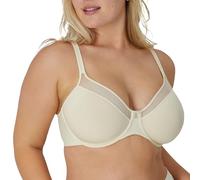 Bali Women's One Smooth U Ultra Illusion Neckline Underwire Bra, Light Beige, 42B