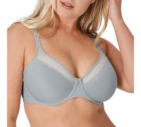 Bali Womens One Smooth U Ultra Light Bra, Underwire T-Shirt Bra, Convertible Straps, DF3439, Crystal Grey, 42C