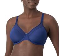 Bali Women's One Smooth U Ultra Light Underwired T-Shirt Bra Convertible Straps Full Coverage, Sheer, in The Navy, 38C
