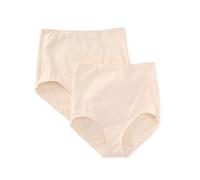Bali Women's Shapewear Brief, Light Control Smoothing Shapewear Underwear, Tummy Control 2-Pack (Colors May Vary), Porcelain, M