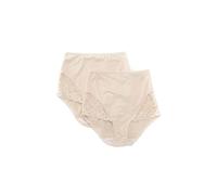 Bali Women's Shapewear Brief with Lace Firm Control 2-Pack - beige - Medium