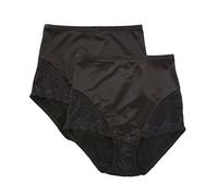 Bali Women's Shapewear Brief with Lace Firm Control 2-Pack - black - XL