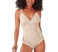 Bali Women's Shapewear, Ultimate Smoothing Bodysuit, Removable Foam Cups, Almond, Large