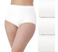 Bali Womens Skimp Skamp Brief, 3-Pack, 6, White/White/White