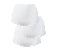Bali Women's Skimp Skamp Brief Underwear, Full Coverage Brief Panty, No Panty Lines, 3-Pack, White/White/White, 5