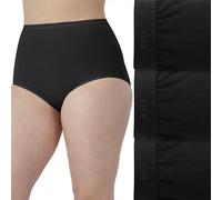 Bali Women's Stretch Cotton Underwear, Cut-fit Brief, Full Coverage Panty, 3-Pack, Black/Black/Black, 8 (Pack of 3)