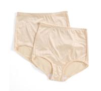 Bali Women's Tummy Panel Firm Control Shapewear Brief DFX710 2-Pack, Light Beige/Light Beige, XXXL