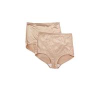 Bali Women's Tummy Panel Firm Control Shapewear Brief DFX710 2-Pack, Nude/Nude, XXL