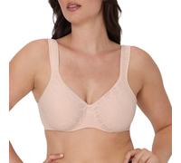 Bali Womens Underwire Minimizer Bra, Our Coolest Smoothing Moisture-Wicking Bra, Minimizes Bustline Up to 1.5", Sandshell Lace, 36DD