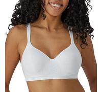 Bali Women's Wireless Bra,Comfort Revolution Full Coverage Wirefree Bra,Moisture Wicking, White Swirl, 38C