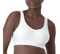 Bali Women's Wireless, Comfort Revolution Full-Coverage Wirefree Bra, Moisture-Wicking, Opaque, White Tropic, XXL