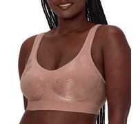 Bali Women's Wireless, Comfort Revolution Full-Coverage Wirefree Bra, Moisture-Wicking T-Shirt, 1 inches, Smokey Purple Mauve Tropic, XL