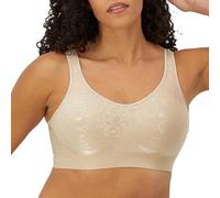 Bali Women's Wireless, Comfort Revolution Full-Coverage Wirefree Bra, Moisture-Wicking T-Shirt, 1 inches, Nude Swirl Pattern, M