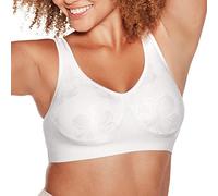 Bali Women's Wireless, Comfort Revolution Full-Coverage Wirefree Bra, Opaque, White Tropic, XL