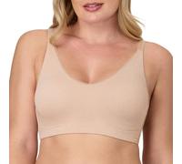 Bali Women's Wireless, Cotton Collection Full-Coverage Bra, Moisture-Wicking, Convertible Straps T-Shirt, Pure Honey Beige Heather, XXL