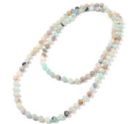 BALIBALI 108 Mala Beaded Long Necklace Hand Knotted for Women, 8 mm, Amazonite, Amazonite