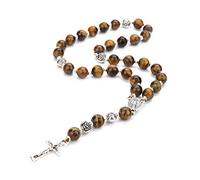 BALIBALI 8mm Handmade Anglican Prayer Beads Rosary for Women, 35 inches, Stone