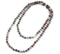BALIBALI Beaded Necklace Hand Knotted for Woman, 110 cm, Bloodstone, Bloodstone