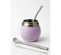BALIBETOV Yerba Mate Cup Set - Stainless Steel Double Wall Thermal Yerba Mate Gourd and Bombilla Set (Mate straw) - 210 ml - Pink