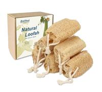 Balifeel Natural Loofah Sponge Organic Loofa Set 6 Pack,Exfoliating Body Scrubber Shower Luffa Men and Women for Bath Cleaning Skin Back and Face Eco Tool