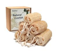 Balifeel Natural Loofah Sponge Organic Loofa Set 6 Pack,Exfoliating Body Scrubber Shower Luffa Men and Women for Bath Cleaning Skin Back and Face Eco Tool