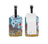 BALII Cartoon New York City Luggage tag Suitcase ID Label One Piece
