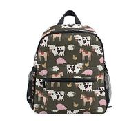BALII Farm Animals Cow and Horse Toddler Backpack Book Bag School Rucksack for Girl Boy Children