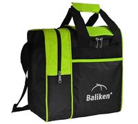 BALIKEN Bowling Ball Bag for Single Ball with Padded Ball Holder, Bowling Bag Fits 1 Bowling Ball, & 1 Pair of Men Shoe at Size ''13 (Light Green)