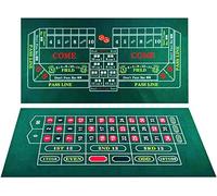 BALIKEN Texas Holdem,Blackjack, Flannel, dustproof Professional Gambling Tablecloth, 84x42 Inch,Double Sides,Washable and ironable (Green/Green)