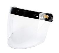 balikha Open Face Wind Shield 3 Snaps Helmet Visor Wind Shield Lens,Motorbike Helmet Lens,Universal Clear