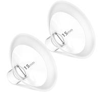 BALIME 15mm-105° Wide Angle Soft Rim Flanges for Medela Electric Breast Pump，Compatible with Medela Breast Pumps PersonalFit, Freestyle, Maxflow, Freestyle Flex Swing Maxi Connector(2pcs)
