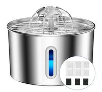 BalimoPet Cat Drinking Fountain Stainless Steel, 2.2L Super Quiet Drin