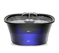 BalimoPet Cat Water Fountain for Drinking 2.5L/85oz with Dual Spouts - Automatic Cat Fountain, Ultra-Quiet Wired Pet Water Fountain with LED Light, Triple Filtration