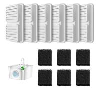 BalimoPet Filter Set for Cat Water Fountain for Drinking: Includes 6 Carbon Filters & 6 Foam Filters. Water Filters for 2.6L Cat Fountain, Four-Stage Filtration System, Keeps Water Fresh and Clean