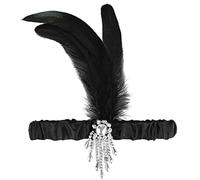 Balinco 20s Feather Headband | Gatsby Headband | Sequin Headband | Charleston Retro Headband | Feather Headband | Hair Accessories 1920s | Accessory for Women