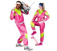 Balinco Premium 80s & 90s Retro Tracksuit I Assianzug I Costume I Gangster I Prolet I Bad Taste I Assi I Men I Women I Motto I Carnival I Fasching (Pink I Green I Yellow, XL)