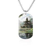 Balinese Temple Photo Necklace Personalized Pendant Necklace Cute Picture Pendant Jewelry for Women Men