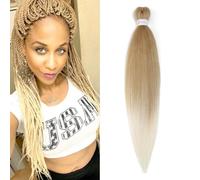 Balinghair 26" Pre Stretched Braid Braid Hair Extensions Ombre Beige #1 Piece 27/613#26" 1pc