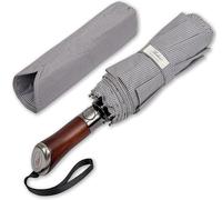 Balios Folding Umbrella Lux Hardwood Handle Auto Open Close Houndstooth