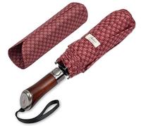 Balios Folding Umbrella Lux Hardwood Handle Pimlico Burgundy