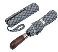 Balios Folding Umbrella Real Wood Handle Cypress Leaves Plum