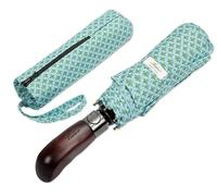 Balios Folding Umbrella Real Wood Handle Pimlico Milky Blue