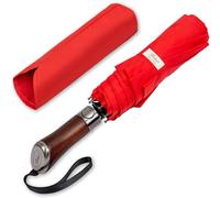 Balios Travel Umbrella, Luxurious Golden Rosewood Handle, Automatic Open and Close, Windproof Frame, Single Canopy, Auto, Foldable, for Men and Women
