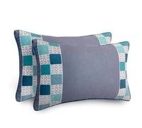 Balios Velvet Lumbar Pillow Covers Set of 2, Decorative Rectangular Cushion Covers for Sofa or Bed, Hidden Zip, Covers Only, London Design - 12" x 20" (30 x 50 cm), Hamble Stripe in Pebble Grey