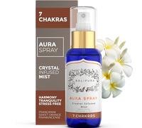BALIPURA - Crown Chakra Aura Spray Gift for Women - 7 Chakra Crystal Infused Mist for Balance, Alignment & Wholeness - Natural Mist with Frankincense Essential Oil - Cleansing & Healing - 3.4 fl. oz