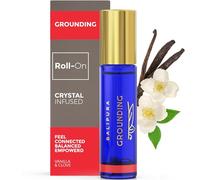 BALIPURA - Grounding Crystal Roll On - Natural Healing Roller Ball with Infused, Healing Crystal & Gemstones - Vanilla & Clove Essential Oils Blends, 0.34 floz