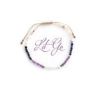 BALIPURA - Let Go Aura Bracelets Gift for Women (2mm Small Beads) - Beaded Crystal, Clear Quartz - 925 Solid Silver Beads - Precious Gemstones Healing Crystals Stone