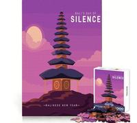 Bali's Day of Silence Illustration 1000 Piece Jigsaw Puzzle Clear Thinking Tranquil Pastime Precise Edges Festive Surprise (50x75cm)