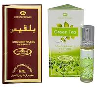 Balkis & Green Tea Concentrated Perfume Oil Combo - Long Lasting Alcohol-Free Attar for Men & Women - 6ml Each (Pack of 2)