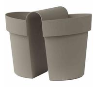 Balkonhängetopf 33x25x25cm Taupe Plant Box Planter Balcony Top